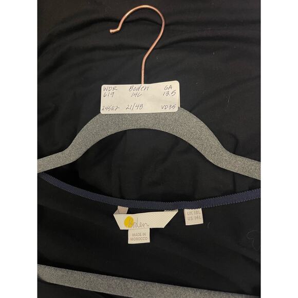 Boden Dress Women's Size 14L Black Cap Sleeve Pockets - Picture 3 of 6